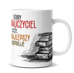Kukartka kubek Najlepszy Nauczyciel inspiruje 300ml