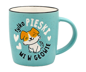 Kukartka kubek UP-033 Tylko pieski mi w głowie 350ml
