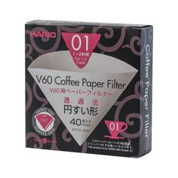 Hario filtry papierowe do dripa V60-01 40szt