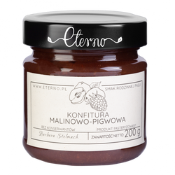 Konfitura malinowo-pigwowa o obniżonej zaw. cukru 220g Eterno