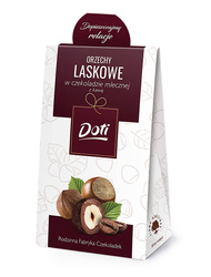 Orzechy laskowe w czekoladzie mlecznej z kawą - saszetka 100g Doti