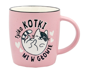 Kukartka kubek UP-030 Tylko kotki mi w głowie 350ml