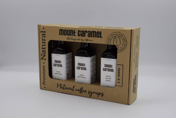 Mount Caramel - zestaw syropów 3x100ml Malina w Czekoladzie-Różany-Karmelowy