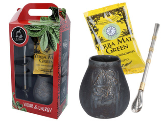 Zestaw do Yerby matero+bombilla+mate green 50g