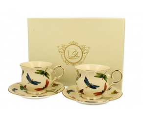 Komplet 2 filiżanek ECRU Ważki 260ml Duo