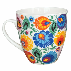 Folkstar kubek Karyna 1000ml - łowicki biały