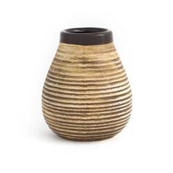 Matero ceramiczne Calabaza miodowe w prążki 350ml