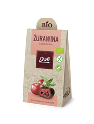 Bio żurawina w czekoladzie gorzkiej 50g Doti