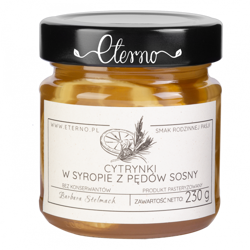 Eterno - cytrynki w syropie z pędów sosny 230g